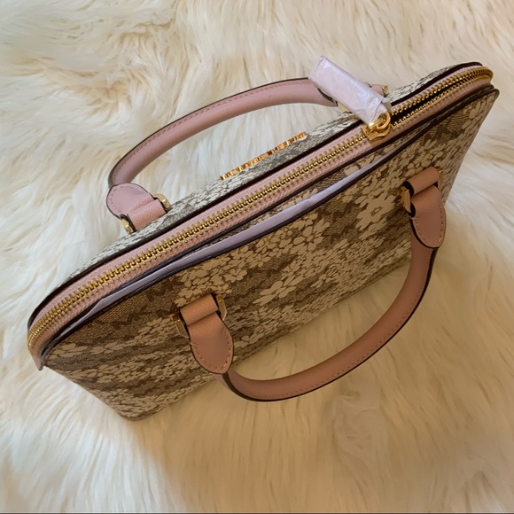 Michael Kors Cindy Floral Medium Done Satchel NWT - Picture 8 of 12